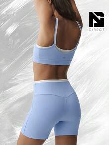 Airbrush Double Up Bra - Light Provence Blue/White - View 2