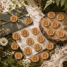 25pcs/Pack 3D Letter A Floral Vine Pattern Wax Seal Stickers, Self-Adhesive Envelope Seals For Wedding, Party, Birthday, Christmas - Letter a - View 6
