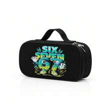 Printed Football & Game Pencil Case With Compartments, Stationery Box For Pencils, Keys, Phone, Coins, Small Items, Suitable For School, Home, Gift, Vacation, Holidays (Back To School, Christmas), Multi-Purpose Use - 積木67二 - 查看 7