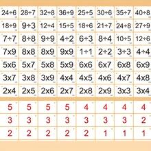 90 piezas/Caja Tarjetas de Multiplicación y División - Incluye 2 Anillos de Tarjetas Rojas, Herramienta de Ejercicio Matemático Cerebral, Ayuda de Memoria de Fórmulas Matemáticas, Suministros de Aprendizaje, Regreso a la Escuela - A - Ver 8