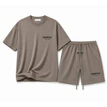 Fear Of God Essentials Classic Tee + Shorts Set SS25 Homestead Heather Unisex - 家園石楠花套裝 - 查看 1