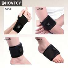 Washable Fabric Magnetic Wrist Guards, Hand Warmth And Protection - Black - View 2