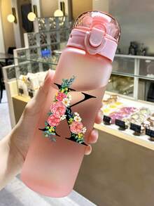 1PC 26oz/780ml Personalized Minimalist Optional Surname Initial Name Water Bottle - Customizable Name LOGO Plastic Drinkware, Hand Wash, Lightweight, Round, Suitable For Running And Sports, First Day Of School, Back To School Gift, Party, Travel, School Water Bottle, Ideal Gift For Birthday, Graduation, Boys, Girls, Teens - Multicolor - View 13
