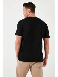to de infantería, adecuada para adultos, con cuello redondo y mangas cortas, hecha de tela cómoda, perfecta para salir y hacer ejercicio, y un regalo ideal para amigos, familiares o esposos. - Negro - Ver 2
