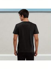 Men Sports Tees & Tanks - 黑色 - 查看 3