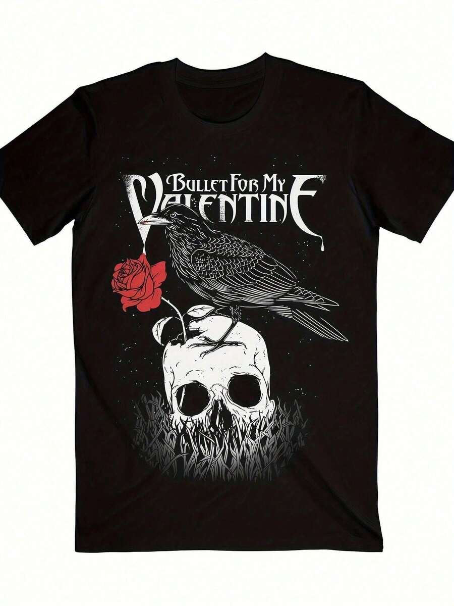 Camiseta 'Raven' de Bullet For My Valentine, 100% Algodón - Negro - Ver 1