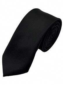 1PC Fashion Business Formal Versatile Elegant Tie, Suitable For Business Workplace, Party, Interview, Commute, Wedding - Black - View 8