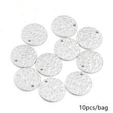 10pcs/Pack Stainless Steel Embossed Charm, Elegant Jewelry Decor For Earring, Clothes Accessories & Hair Ornament, Anti-Allergy And Color Retention - 10pcs/pack - View 20