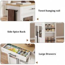 Mobile Storage Islands - White - View 3