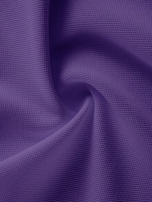 Young Boy Casual Contrast Trim Short Sleeve Polo Shirt, Summer - Purple - View 8