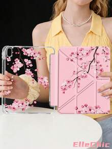 Pink Cherry Tree Protective Case Compatible With IPad Air 8(M4)2026(11-Inch), Air 4/5 10.9 Inch, 7/8/9th 10.2 Inch, Built-In Pencil Slot Compatible With Samsung Tab S6 10.4 Inch, Compatible With Kindle 11th Gen(2022/2024), Kindle Clara 2E, Clara Colour, Clara BW (6-Inch) And Libra Colour (7-Inch),Cute Girly And Stylish Design, Birthday And Holidays. - Multicolor - View 2