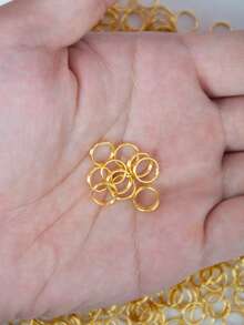 30/100/500/1000pcs/Set Cincin Lompat Terbuka Stainless Steel Emas 8mm, Cincin Lompat yang Dapat Digunakan Kembali, Cincin Lompat Terbuka untuk Pembuatan Perhiasan, Konektor O-Ring DIY untuk Perlengkapan Perhiasan, Grosir Komponen Material Perhiasan - Cincin Ganda Emas - View 3