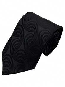 1PC Fashion Business Formal Versatile Elegant Tie, Suitable For Business Workplace, Party, Interview, Commute, Wedding - Black - View 4
