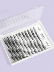 MAANGE 220入 卡通CC捲魚尾混款單簇假睫毛，長度9-16mm，濃密捲翹20D，DIY可自訂長度，自然柔軟睫毛接種套組，女性禮物 - 彩色 - 查看 5