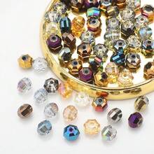 30入/包 8mm 中孔玻璃瓷磚珠，扭曲扁圓散珠，適用於DIY手工珠寶、串珠、手機鍊、鑰匙圈、鞋子與衣物配件、各式吊墜製作 - 8mm瓦片 - 查看 12