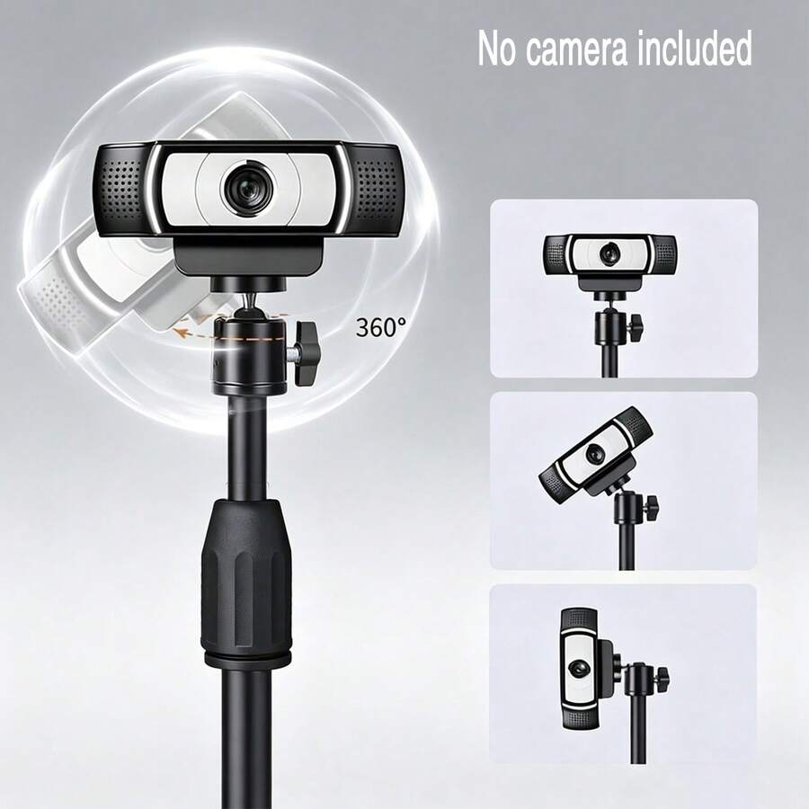 Desktop Webcam Stand Desktop Webcam Stand Adjustable Stand Webcam Tripod Webcam Stand Arm - Black - View 1