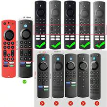 1 buah Casing Pelindung Remote Control Silikon, Kompatibel dengan Fire TV Stick 4K Max/Remote Suara Alexa Insignia - MultiWarna - View 4
