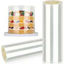 Transparent Cellulose Acetate Cake Collar Wraps, Professional Baking Acetate Sheets, Elegant Cake Packaging, Edge Decoration - Multicolor - View 1