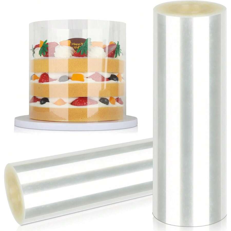 Transparent Cellulose Acetate Cake Collar Wraps, Professional Baking Acetate Sheets, Elegant Cake Packaging, Edge Decoration - Multicolor - View 1