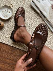 Summer Jelly Sandals For Women, Fashion Jelly Sandals Casual & Stylish Shoes, Elegant High Heel Soft Comfort Breathable Daily Outdoor Footwear - 摩卡棕 - 查看 1