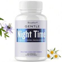 Bcuelov Gentle Nighttime Relaxing Nutritional Capsules (120 Capsules), A Blend Of Valerian And Hops, Combined With Magnesium, L-Tryptophan, And GABA, For Daily Care To Maintain A Relaxed And Comfortable State Of Body. - 1瓶 - 查看 1