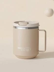 1個客製化不鏽鋼保溫咖啡杯附手柄，雙層真空旅行杯，附滑蓋保溫隨行杯，雙層隔熱水杯，防漏防燙牛奶咖啡杯，大容量飲水杯，生日禮物 - 彩色 - 查看 12