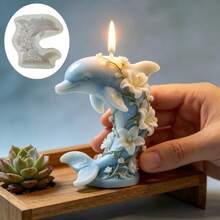 SUPWANPENG 1pc Resin Silicone Mold Lily Flower Jumping Dolphin Shape DIY Handmade Casting Mold For Making Ornaments, Candles Compatible With Resin, Plaster, Clay, Cement, Concrete Desktop Atmosphere Decor Mold, Perfect For Home Decor, Valentine's Day, Mother's Day, Father's Day, Christmas Gift Handmade Mold - NO BW269 Mold - View 1