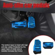 2 Sets Non-Slip Car Pedal Set - Alloy Brake, Accelerator, Clutch Pedals - Suitable For Sedan, SUV, ATV - Automatic Transmission Replacement Kit, Non-Slip Rubber Foot Pads, Durable Foot Pedals|Ergonomic Foot Pedals|Durable Foot Pedals New Year Model - A - View 10