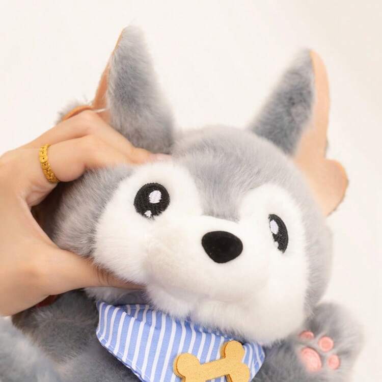 18cm/7.09in 動物絨毛玩具，黑貓、狼、老鼠、熊，舒適，適合裝飾床鋪或沙發，理想的節日裝飾、主題派對或聚會裝飾禮物，也適合兒童生日或慶祝活動的禮物 - 彩色 - 查看 5