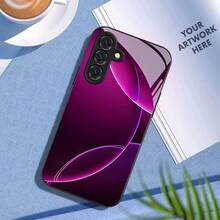 Funda para Teléfono - Funda con Patrón Abstracto Degradado Morado para Galaxy A04S/A05S/A06/A07/A10/A11/A12/A13/A14/A15/A16/A17/A20S/A21S/A22S/A23/A24/A25/A26/A30S/A31/A32/A33/A34/A35/A36/A42/A50S/A51/A52/A52S/A53/A54/A55, Cristal Templado Anti-Caídas - Negro - Ver 1