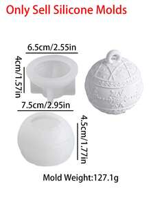 Embossed Floral Silicone Mold, Candle Cup Mold DIY Snowflake Pattern Storage Jar, Berry Pattern Storage Jar, Holiday Handmade Gift, New Year Gift, DIY Gift - Mold - View 11
