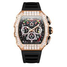 ONOLA Brand Automatic Mechanical Watch Men Luxury 30M Waterproof Chronograph Watches Sport Casual Wristwatch - 黑色 - 查看 9