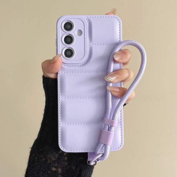 夏季彩色輕量防震Android手機殼，附手機掛繩2件組，適用於 Galaxy A56/A17/S24 Ultra/S24 Plus/S24/S23 Ultra/S23 Plus/S23/S22 Ultra/S22 Plus/S22/S21 Ultra/S21 Plus/S21 FE/S23 FE/S20 FE，國際版非在地版