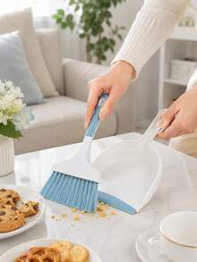 1 Set Sapu dan Pengki Mini untuk Meja, Sikat Pembersih Genggam Ringkas dengan Bulu Padat dan Ujung Datar, Sapu Pengumpul Serpihan Hemat Ruang, Cocok untuk Keyboard Laptop, Meja, Meja Dapur, Kantor, Asrama, Dapur, Rumah, dan Tugas Pembersihan Cepat Sehari-hari - beraneka warna - View 6