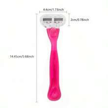 Bikini Area Women's Razor, 3-Layer Stainless Steel Safety Blades, Replaceable Razor Head, Suitable For Private Area, Underarm And Leg Hair Removal - Baby Pink - View 3