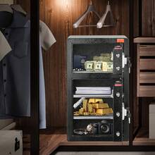 4.5 Cubic Foot  With Double Doors, Key And Password Lock, Fireproof Bag, Key Rack, LED Light, And 2 Height-Adjustable And Removable Dividers For Cash, Documents, Jewelry, And Valuables, Black - 4,5 Pies Cúbicos - View 9
