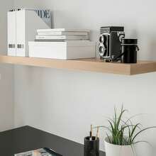 Estantería de almacenamiento montada en la pared, estantería para libros del dormitorio, estante de almacenamiento, soporte de pared para llaves, estante para discos de vinilo, soporte de pared dedicado, adecuado para dormitorio, estudio, sala de estar y comedor - Estantería de pared - color aleatorio - Ver 11