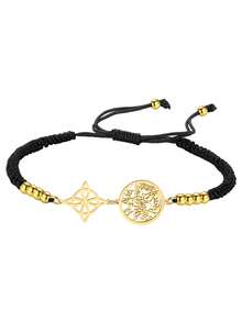 LIKGREAT 1pc Double Protection Bracelet Witch Knot Pentagram Tetragrammaton Stainless Steel Jewerly - Bracelet Series - View 16