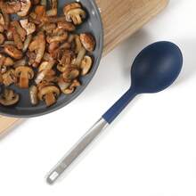 Calphalon Prime Kitchen Spoon, Kitchen Cooking Spoon, Silicone Spoon, Stainless Steel Spoon With Navy Silicone Head High-Heat Resistant For Nonstick Cookware, Ergonomic Handle For Stirring - ColorA - View 7