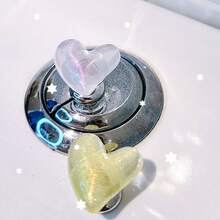 2pcs Heart-Shaped Flashing Flashing Toilet Flush Assist Button, Protecting Nail Art, Indoor And Car Decoration, Drawer And Wardrobe Handle, A More Comfortable Life And A More Exquisite Gift For Friends - Love - View 14