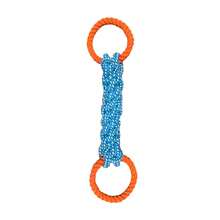 Dog Tug-Of-War Double Ring Rope Knot, Handmade Woven Durable And Bite-Resistant, Teething Toy For Small To Medium Dogs, Interactive Training And Boredom Relief Tool - Multicolor - View 9