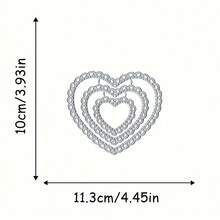 1pc Nested Heart Shape Cutting Template, Suitable For Card Making, Wedding, Birthday, Mother's Day And Other Paper Craft Scrapbooking And DIY Crafts - Multi-Layer Nested Heart Embossing Mold - Heart - View 6
