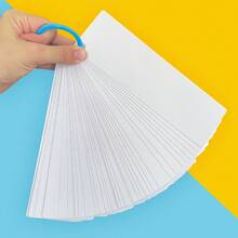 Lachilly 40 Pcs Blank Dry‑Erase Flash Cards With Ring & Marker, Rewritable White Blank Learning Cards, DIY Writable Study Cards, Homeschool Classroom Custom Word Practice Flashcards For Kids - White - View 11