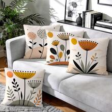 4pcs Nordic Abstract Bohemian Floral Pattern Pillow Covers Without Inserts, Single-Sided Printed Pillow Covers, Suitable For Living Room Bedroom Home Decor, All Seasons Pillow Covers - Multicolor - View 8