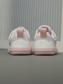 女童可愛花卉刺繡包頭走路鞋，粉色花卉與星星印花休閒運動鞋，透氣軟底運動鞋 - 粉色 - 查看 4