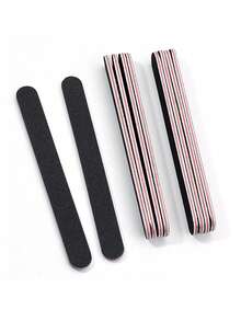 50/30/20/10/1pc Black Nail File, Straight Nail Buffing Block, High Quality Non-Shedding Nail Buffing Block - Multicolor - View 2