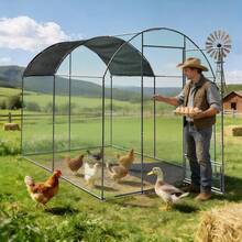 BingoPaw Large Metal Chicken Run Coop Walk-In Poultry Duck Pen Garden With Waterproof Cover - View 2