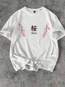 Women's Casual Printed T-Shirt, Short Sleeve And Round Neck, Local Urban Fashion Spring/Summer. Women's Blouses, Women's T-Shirts. 180g (S-XXXL) - 白色 2 - 查看 12