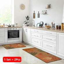 1pc, Home Decor, Abstract Pattern Print, Linen Kitchen Rug, Kitchen Mat, Floor Mat, Bathroom Mat, Door Mat, 3D Print Rectangular, Suitable For Living Room, Bedroom, Hallway, Bathroom, Laundry Room - Polyester Rug, Suitable For Indoor And Outdoor Home Decoration - Multicolor - View 14