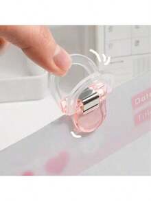 6pcs Transparent Bookmark Clips - 6 Colors Bookmark Clips, Binder Clips, Reading Accessories Clips, Fridge Magnet Clips, Transparent Sealing Clips - Acrylic Material, Kitchen Storage Airtight Sealing, Food Packaging Transparent Chip Clips, Snack Bag Clips, Sealing Clips, Pant Leg Clips, Transparent Long Tail Clips, Sleeve Length Adjustment Clips - A4 Binder Clips, Office And Home Kitchen Food Clips, Convenient For Fixing Documents, Colorful Transparent Acrylic Clips, Multi-Function Bag Clips, And Sticky Note Clips For Organizing Files And Documents In Home Or Office - Clip - View 4